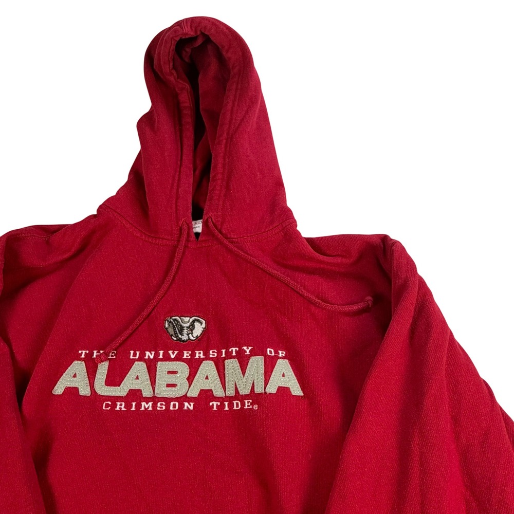 VTG University of Alabama Crimson Tide Hoodie Size M Cadre Athletic Red Relaxed